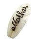 vintage "Mother" of Pearl script wire BROOCH jewelry pin