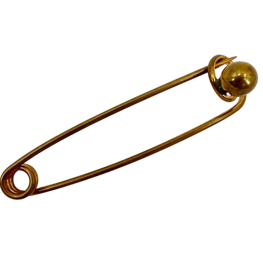 vintage antique gold metal Bobby Pin Brooch scarf jewelry pin
