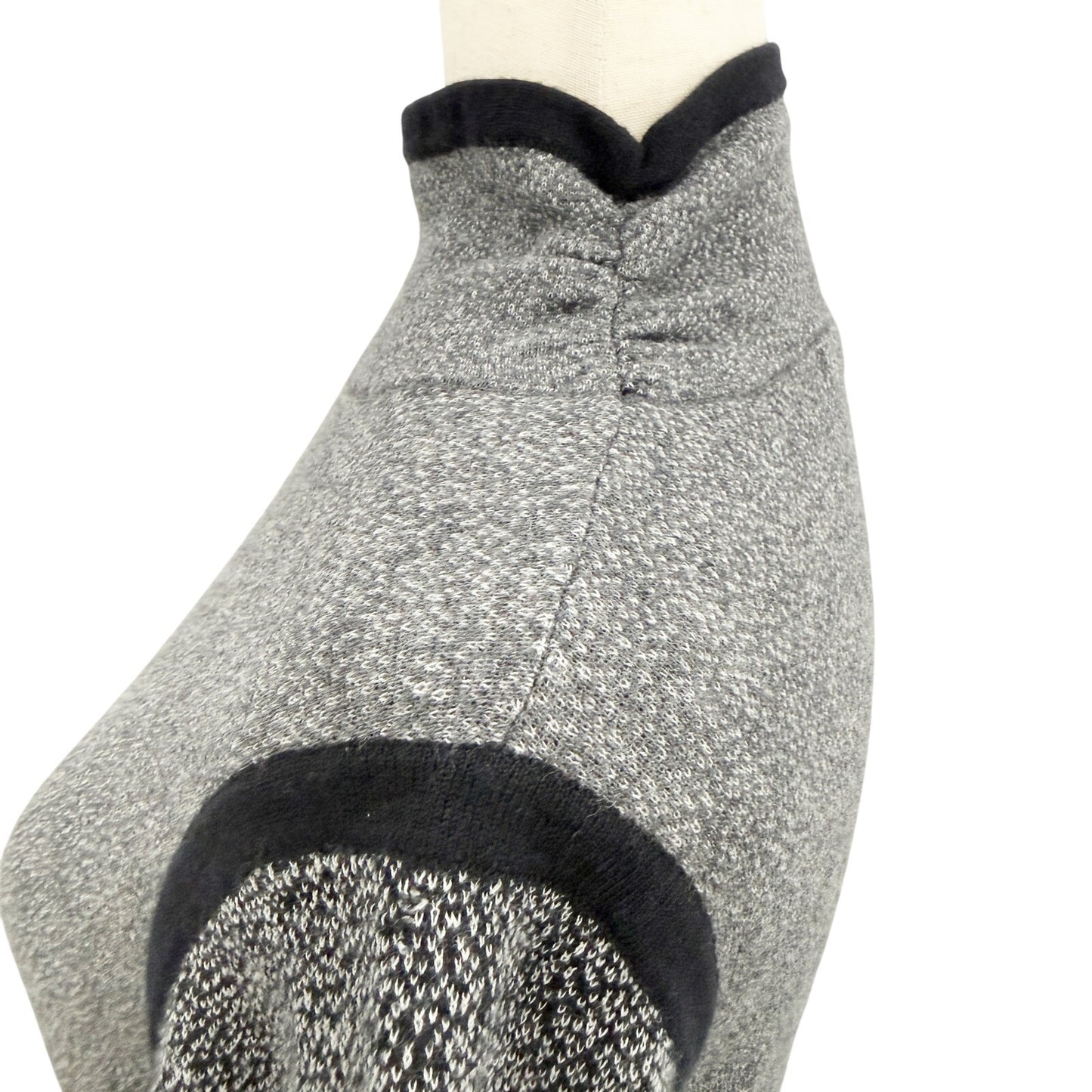Title Nine gray & black Merino Wool geometric Tunic Sweater Dress women's MEDIUM