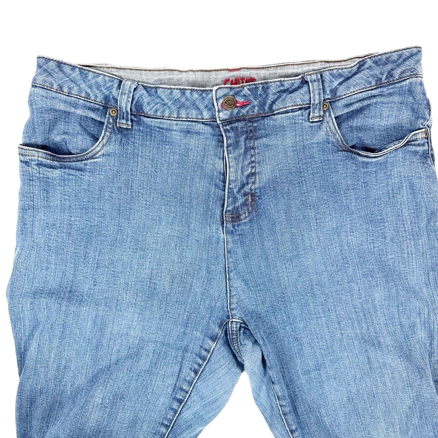 Smith's Dungarees Jeans medium wash denim pants size 16 women's flare bootcut