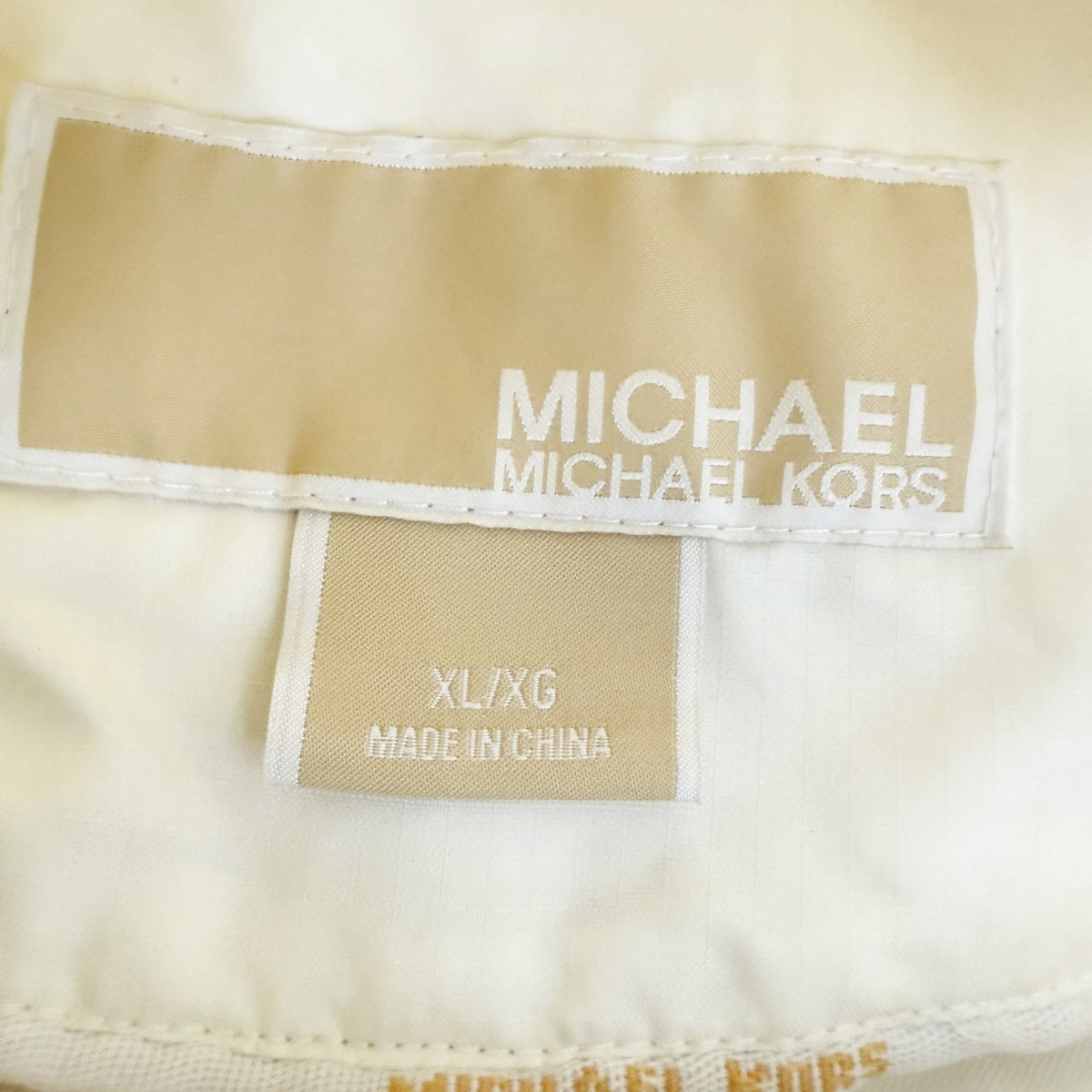 late Y2K off-white Michael Kors cream color Parka Jacket Windbreaker women's XL