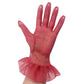 vintage red & white Ruffled sheer Fashion Dress Gloves women's 7.5 small medium