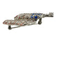 vintage American Flag blue & silver rhinestones BROOCH patriotic jewelry pin