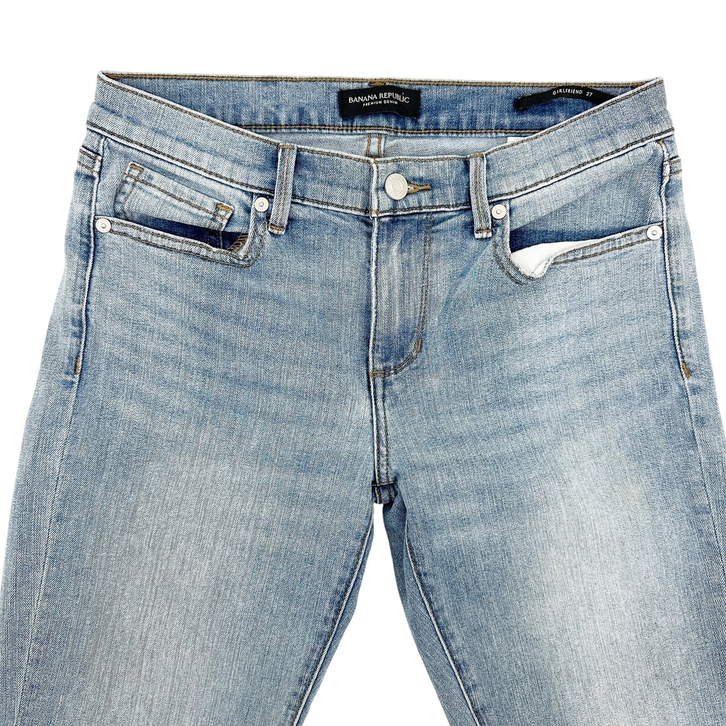 Banana Republic light wash blue denim Girlfriend Jeans women's size 27 small