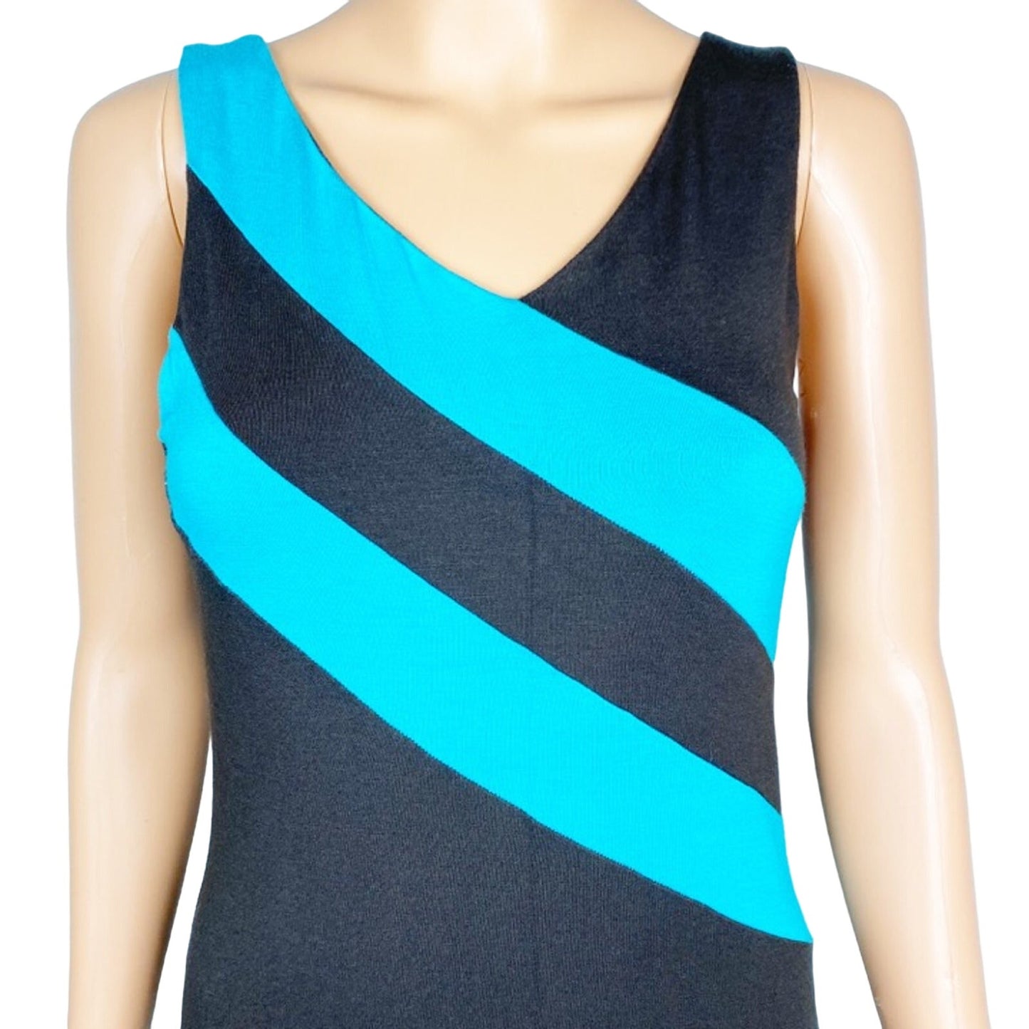 women's ABS by Allen Schwartz brown turquoise DRESS size XS extra small NWT $145