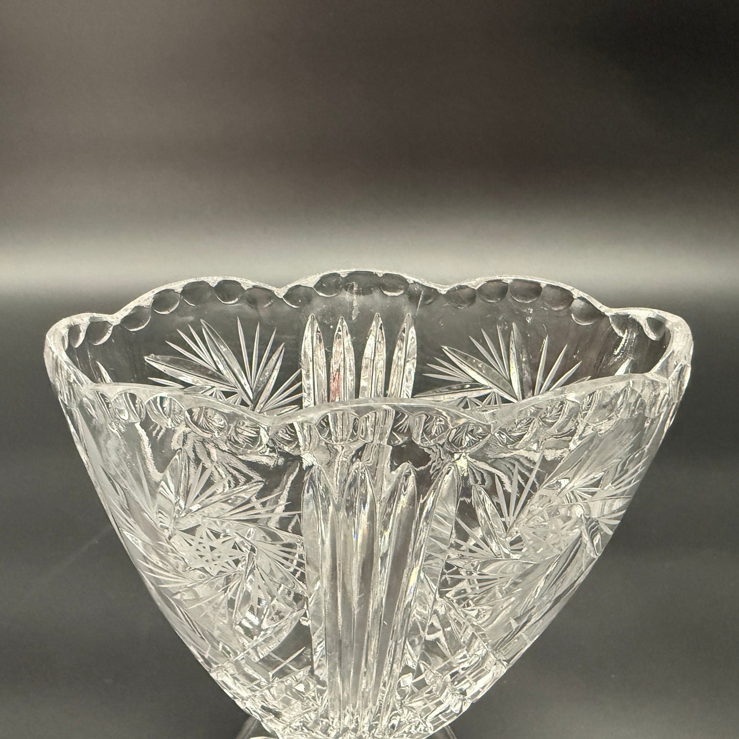 9" Footed Vase | lead crystal glass