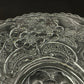 vintage 10.5" clear glass floral Cake Plate scalloped edge pressed glassware