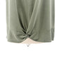 Banana Republic olive green Top women's MEDIUM sandwash modal twist knot hem