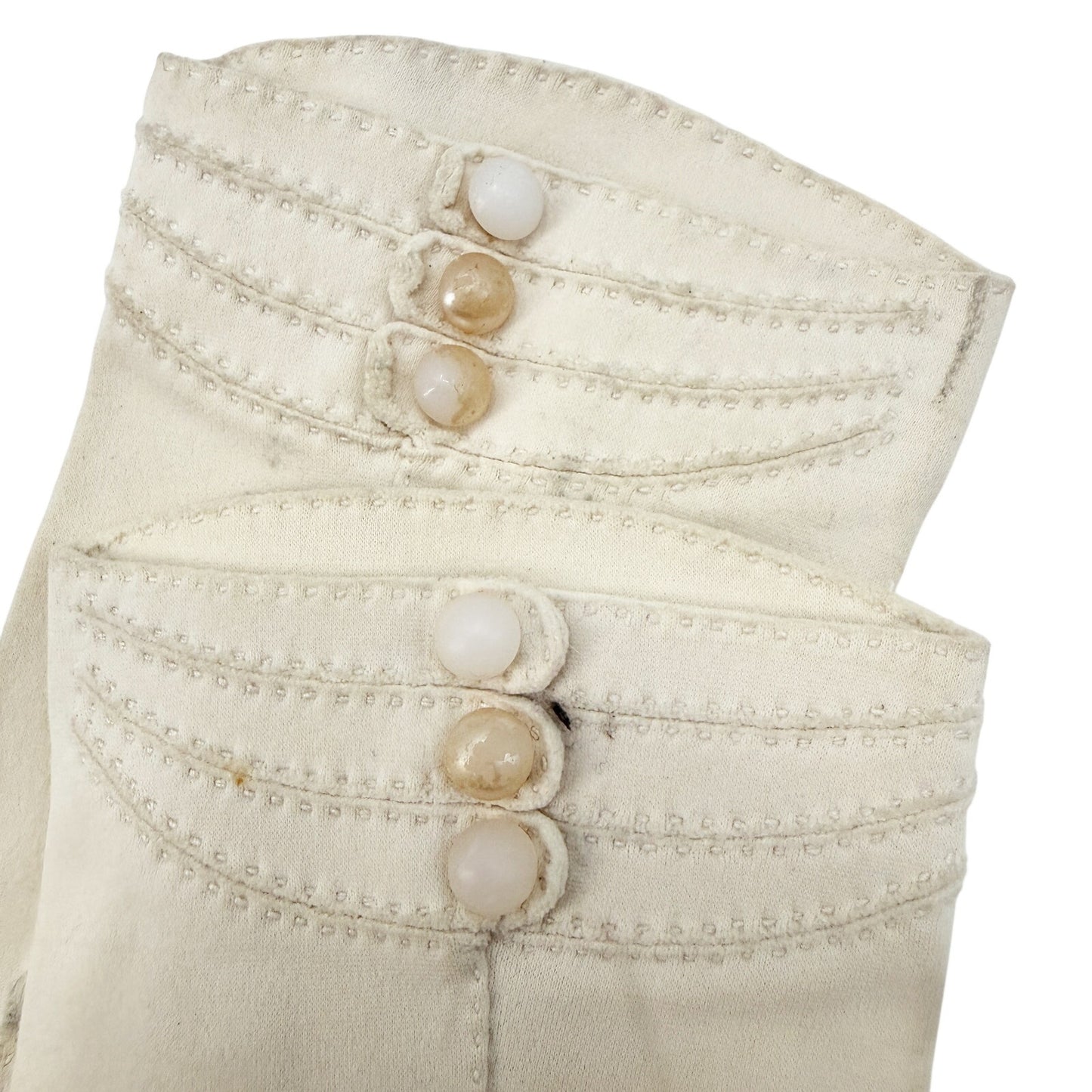 vintage Crescendoe ivory cream Fashion Dress Gloves women's 7 small medium
