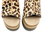 Naked Feet leopard print Geo Sandals women's 6.5 platform shoes calf hair heels