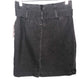 Free People black stretch denim Livin It Up Belted Mini SKIRT size 12 new $68