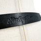 Harley Davidson black tooled leather silver metal Belt womens LARGE Chippewa USA