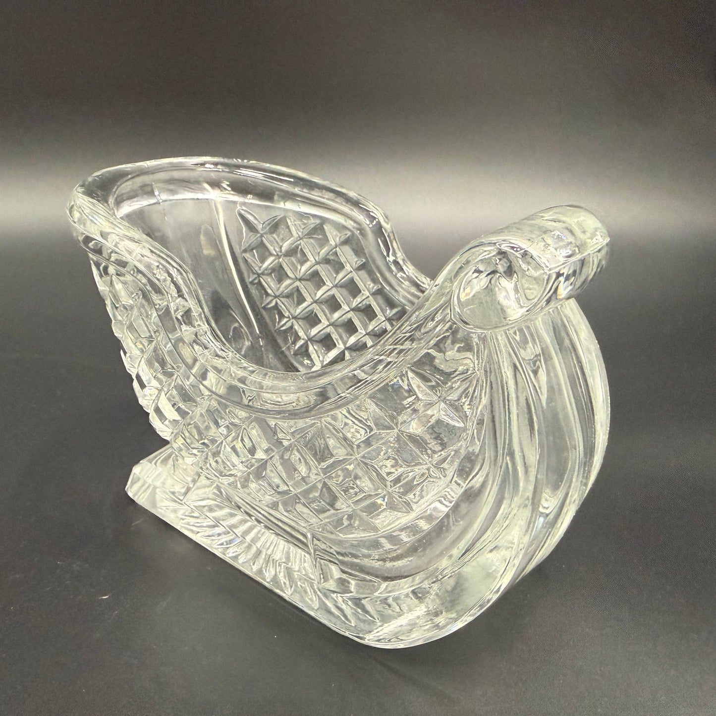 crystal glass Santa's Sleigh | St. George Crystal