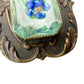 vintage Pididdly Links Flowers in Glass prism metal BROOCH floral jewelry pin
