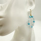 handmade blue & clear beads loop beaded Earrings jewelry new