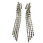 vintage waterfall drop Rhinestone clip-on Earrings costume jewelry