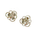 vintage SARAH COVENTRY silver tone metal circle floral hinge style clip EARRINGS