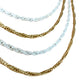 vintage gold & white 18" chain multi-strand NECKLACE costume jewelry
