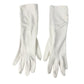 vintage white Fashion Dress Gloves women's S / M small medium mid arm length