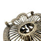 vintage antique gold black green rhinestones flower BROOCH floral jewelry pin