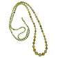 vintage long strand of green & blue beads Beaded Necklace costume jewelry