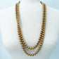 vintage long strand gold beads Beaded Necklace costume jewelry