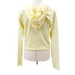 Wildfox lemon meringue yellow white Broken Dreams Crop Hoodie women's SMALL top