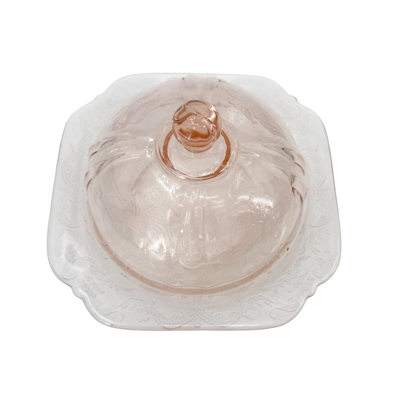 Recollection Pink Covered Butter Dish | Indiana Glass