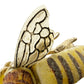 vintage brown & yellow gold Wasp Brooch flying insect jewelry pin made in Korea