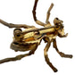 vintage antique gold metal Bug BROOCH insect jewelry pin pink blue rhinestones