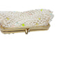 vintage Mademoiselle white beaded Coin Purse change wallet handmade Hong Kong