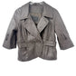 Avanti New York brown leather short Jacket women's MEDIUM fitted 3/4 sleeves