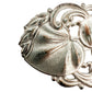 vintage silver metal leaves & scrolls BROOCH jewelry pin