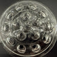 vintage 5" clear glass Flower Frog with 16 stem holes for floral arrangements