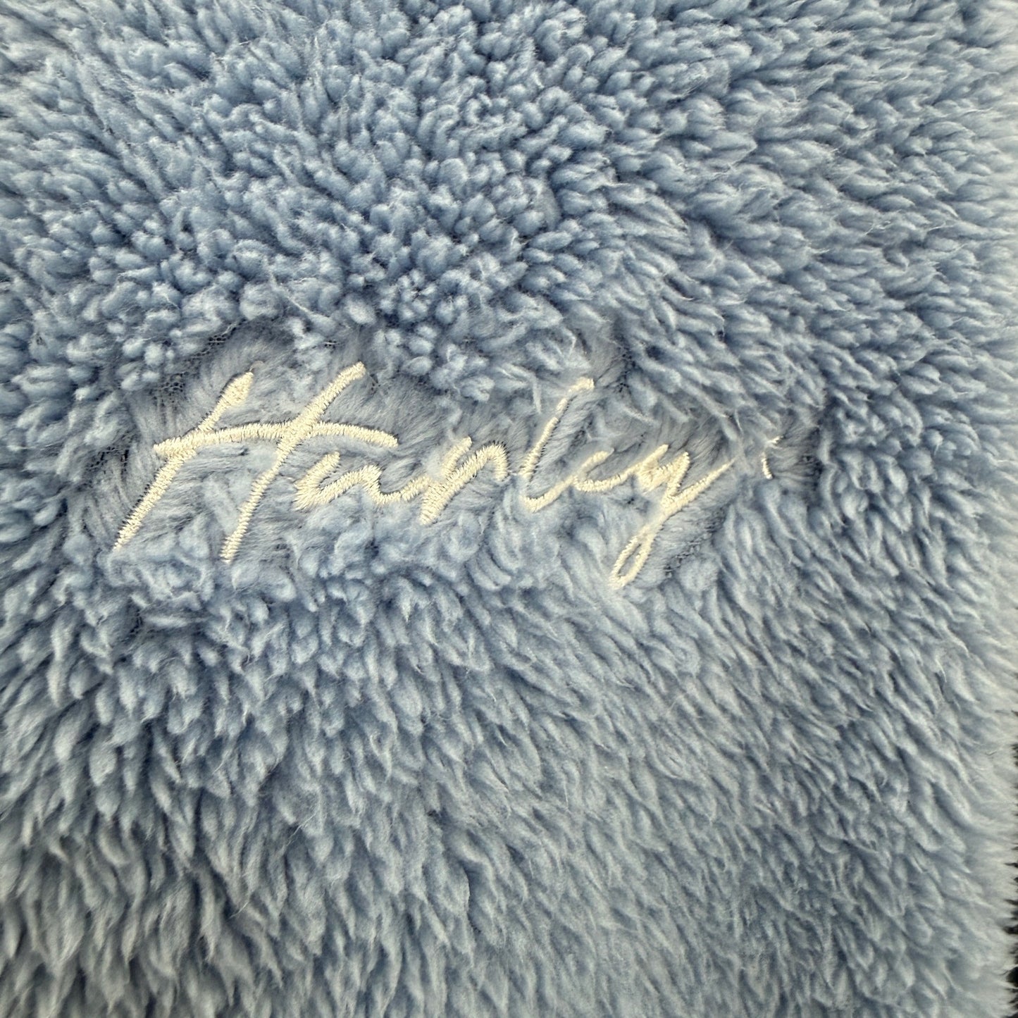Hurley baby blue Wubby hooded Pullover Hoodie women's LARGE soft teddy fleece