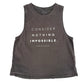gray Soul Honey Tank Top women's MEDIUM Consider Nothing Impossible inspiration