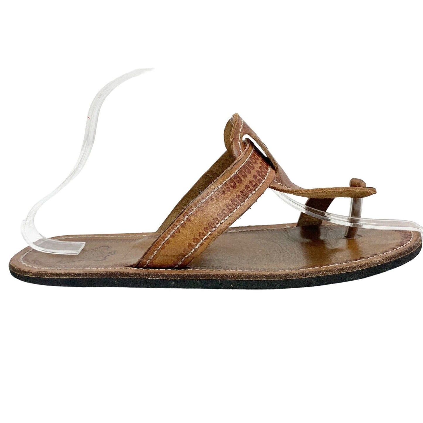 women's brown Leather Thong Sandals size 39 US 8.5 shoes