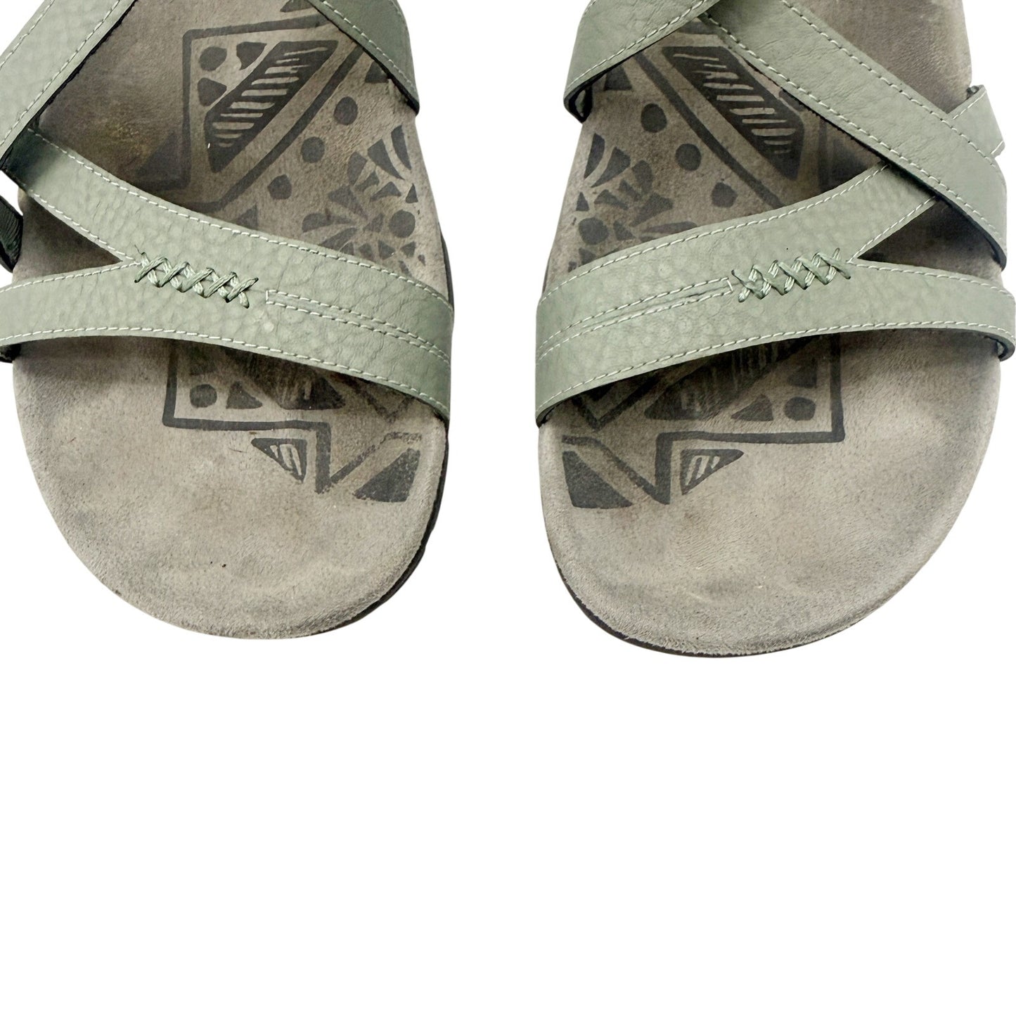 Merrell Sandspur Rose Leather blue dove Sandals women's 10 shoes casual straps