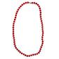 vintage 30" strand of red beads NECKLACE costume jewelry