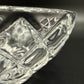 vintage Lenox criss cross cut Diamond 5" Round Bowl clear crystal glass giftware