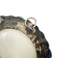 vintage Virgin Mary Mother of Pearl cameo BROOCH religious Jerusalem 935 silver
