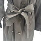 London Fog black belted Trench Coat women's 1X removable hood jacket outerwear