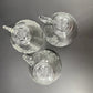 set of 3 vintage Anchor Hocking Vintage Clear Snack Cups grape clusters leaves