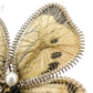 vintage black cream & metallic gold threads Butterfly BROOCH jewelry pin