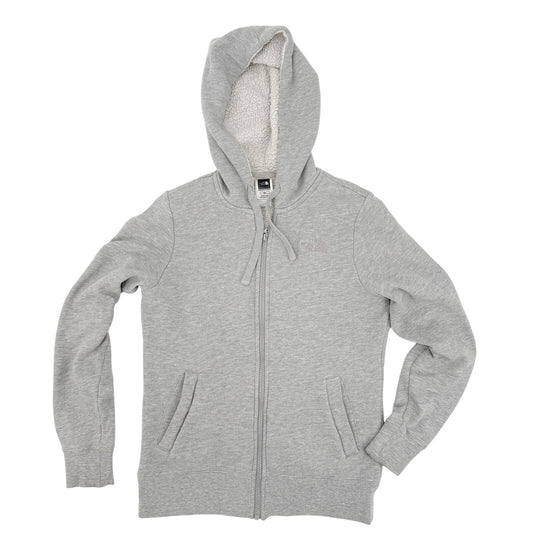 The North Face gray sweatshirt Jacket women's SMALL hoodie attached hood