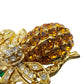 vintage bejeweled gold Bumblebee Bug BROOCH insect jewelry pin rhinestones