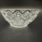 vintage Lenox criss cross cut Diamond 5" Round Bowl clear crystal glass giftware