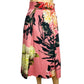 BLACK HALO pink floral Sanibel Coral midi SKIRT size 4 new $200