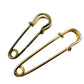 vintage pair of gold tone metal Diaper Pin BROOCH jewelry pins