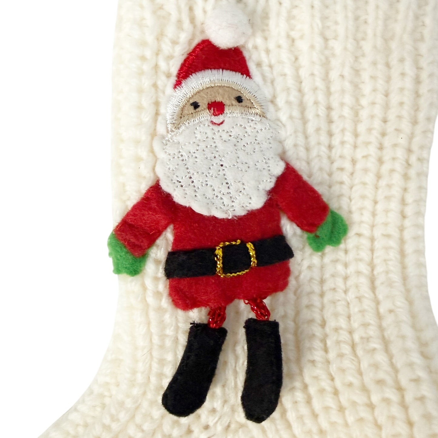 NEW white green red Santa Claus non-slip Slipper Socks Christmas holiday S/M